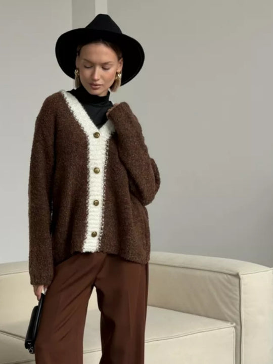 Damen Grob gestrickte Cardigan Shop Nory