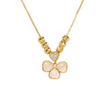 Damen Halskette mit stilvollem Blumenanhänger und funkelnden Zirkonia Shop Nory