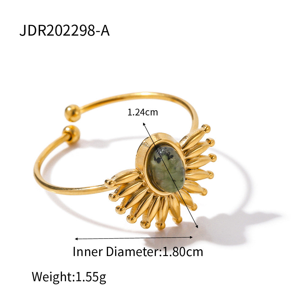 Damen Offenes Armband mit detailliertem Sonnenmotiv Shop Nory