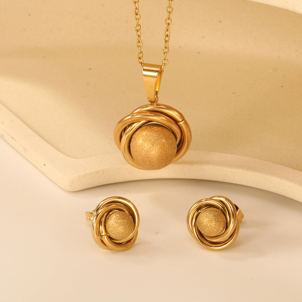 Damen Schmuckset mit elegantem Kettenanhänger und passenden Ohrsteckern Shop Nory