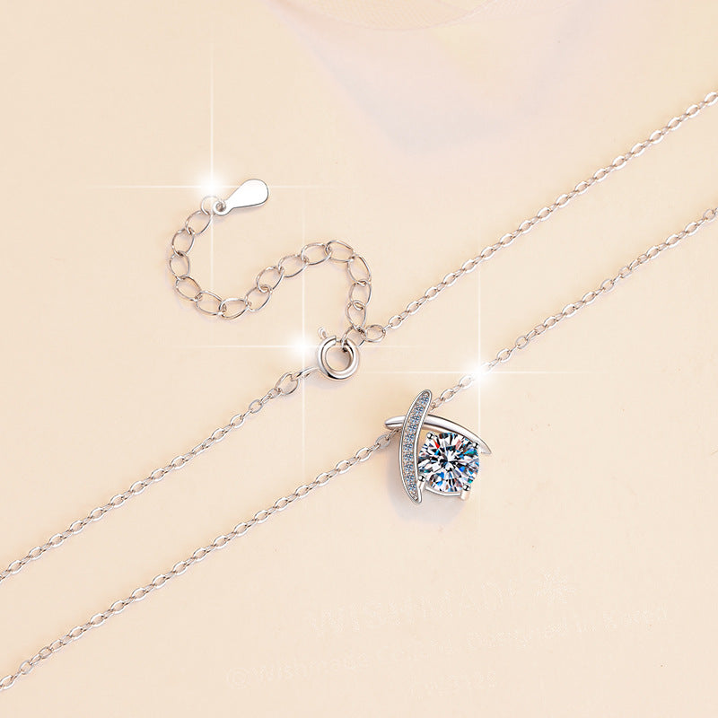 Damen elegante Halskette mit exquisitem Kristall-Anhänger Shop Nory