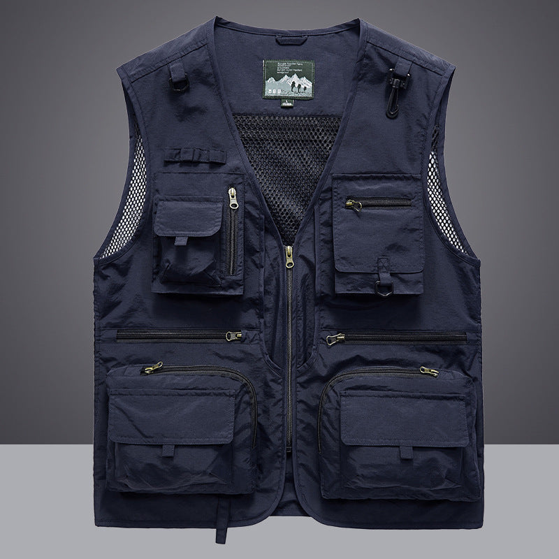 Herren Multifunktionale Angler- und Utilityweste mit Mesh‑Einsätzen und Multifachtaschen Shop Nory