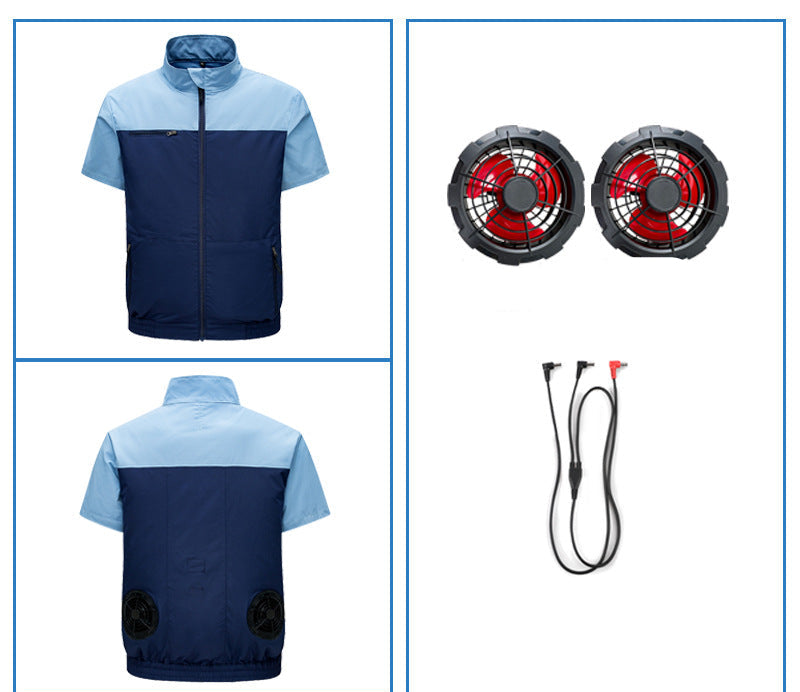 Unisex nan Niederspannungs Lüfter-Set für Kühljacken mit drei kompakten Ventilatoren und Y-Anschluss Shopnory
