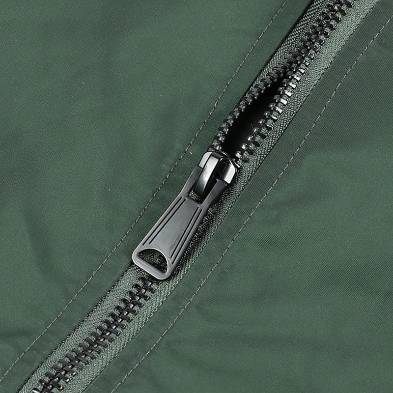 Herren Thermisch isolierte Nylon-Bomberjacke mit Ärmeltasche und Rippenbündchen Shop Nory