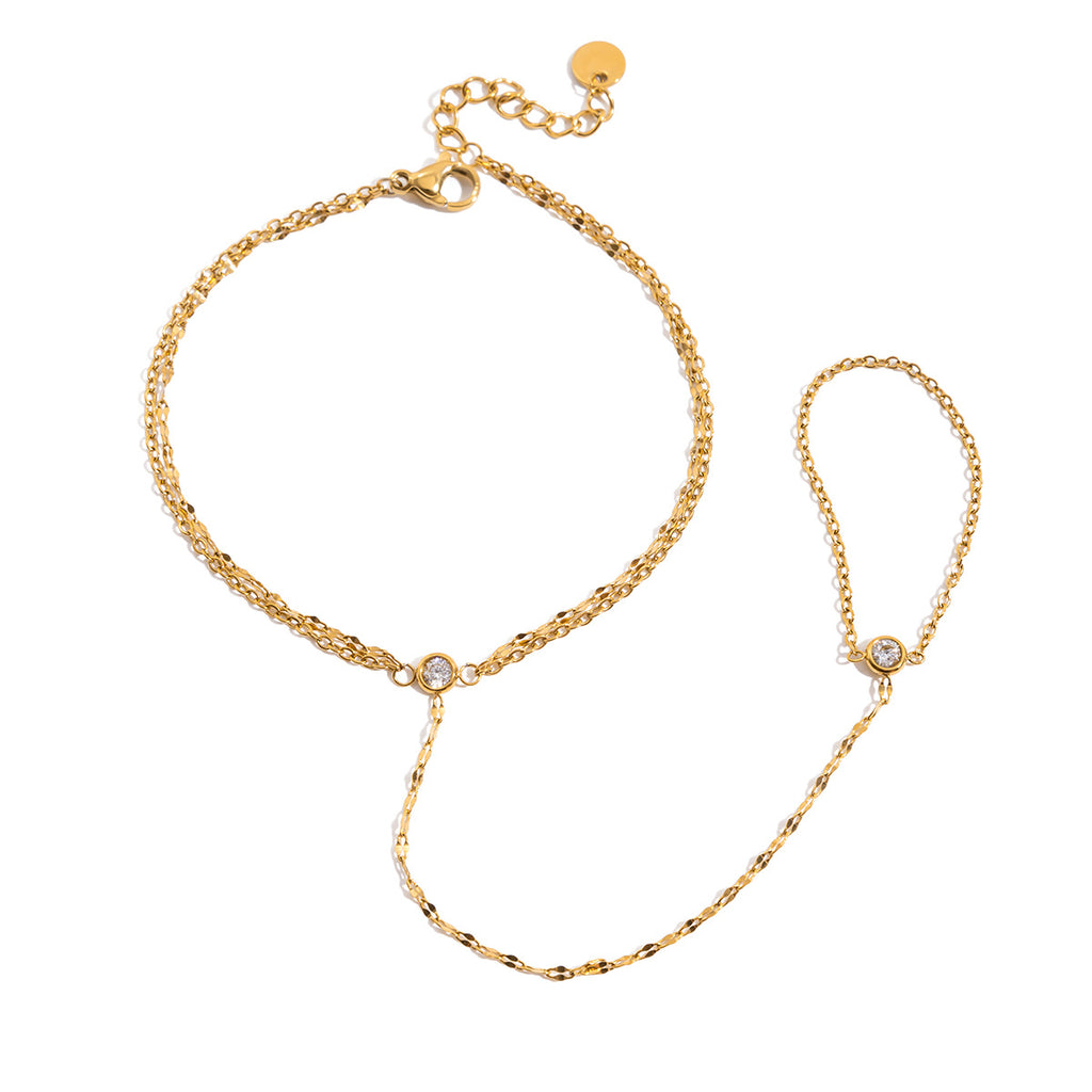 Damen Armband mit verstellbarem Design und funkelnden Zirkonia Shop Nory
