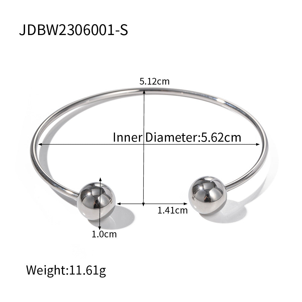 Damen Offenes Armband aus hochwertigem Edelstahl mit hypoallergenen und wasserfesten Eigenschaften Shop Nory