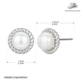 Damen Ohrstecker mit feinem Perlenbesatz und elegantem Zopfmuster Shop Nory