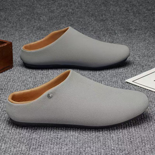 Herren Gefütterte Microfaser-Hausschuhe-Mules mit rutschfester Gummisohle Shop Nory