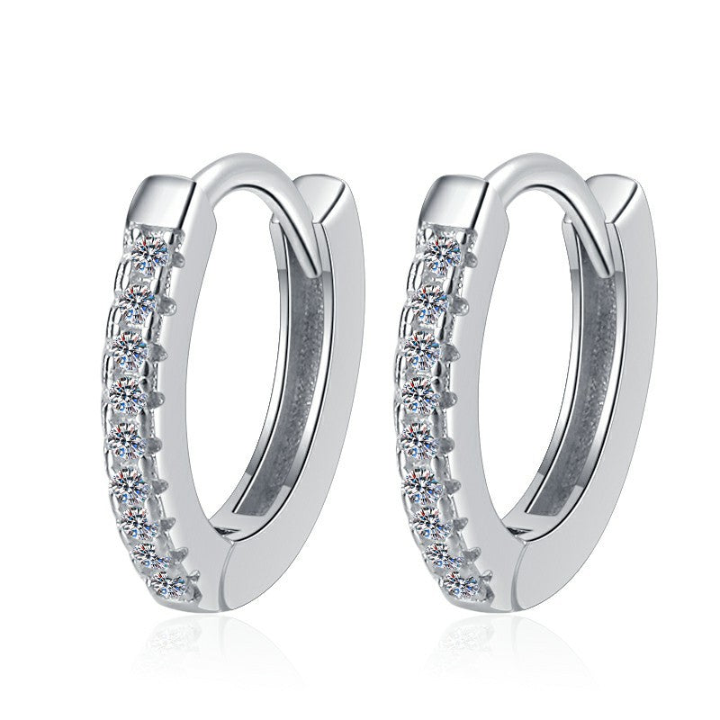 Damen Creolen mit glitzernden Zirkonia Steinen Shop Nory