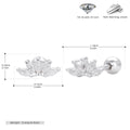 Damen Ohrstecker mit eleganter Krone aus hochwertigem 925 Sterling Silber Shop Nory