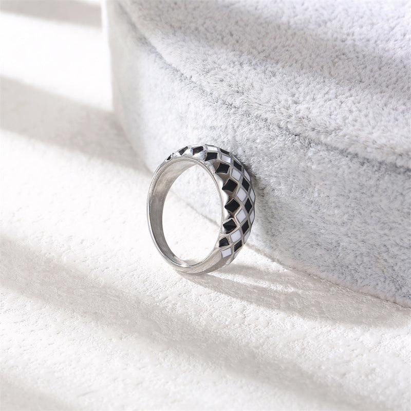 Damen Eleganter geometrischer Ring mit kunstvollem Design Shop Nory