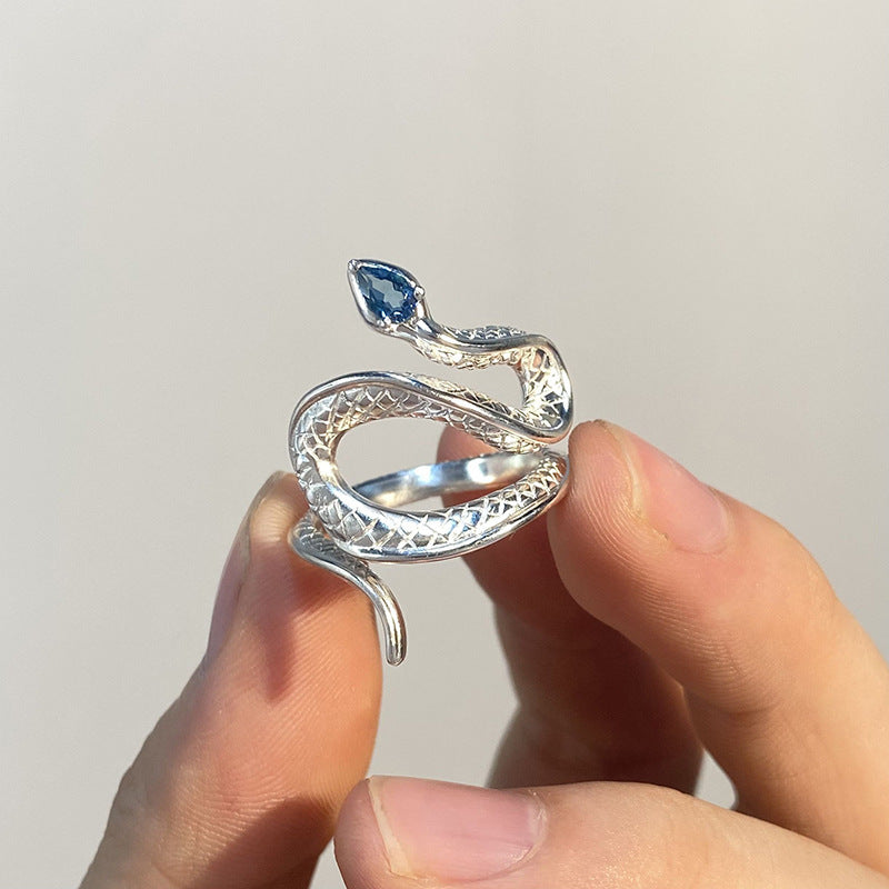 Damenring im kunstvollen Schlangen-Design mit Edelstein Shop Nory