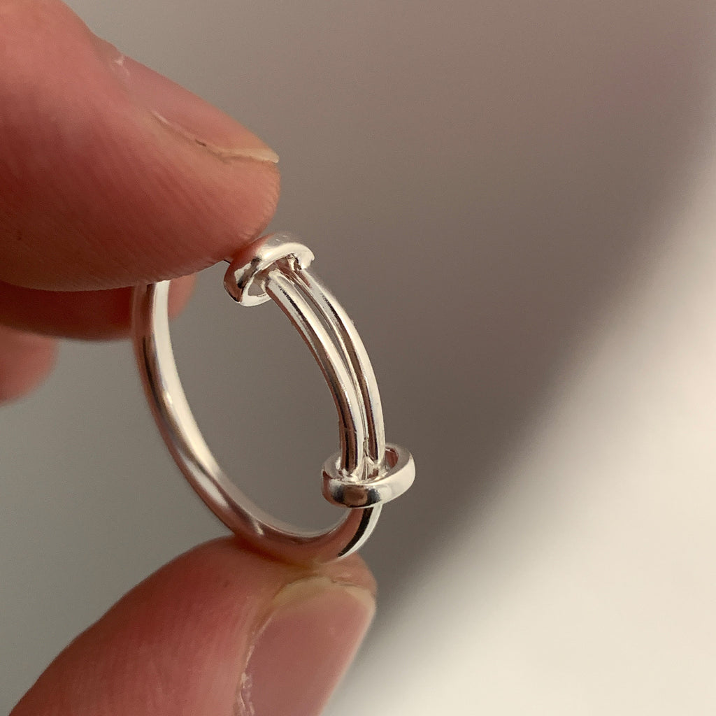 Damen Offener Ring mit modernem Linien-Design Shop Nory