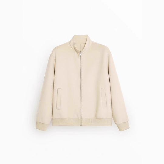 Herren Lässige Wollmix-Zipjacke mit Stehkragen und Rippbündchen Shop Nory