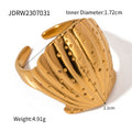 Damen Offener Armreif im Muschel-Design aus hypoallergenem Edelstahl Shop Nory