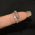 Damen Ring mit modernem geometrischem Design und funkelnden Zirkonia Shop Nory