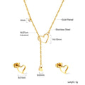 Damen Schmuckset mit herzförmigen Anhängern aus hochwertigem Edelstahl und goldplattierter Beschichtung Shop Nory