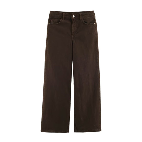 Damen Weite High-Waist Denimhose mit breitem Bein und Five-Pocket-Details Shop Nory