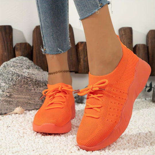 Damen atmungsaktive Slip-On Sportschuhe mit flexiblem Obermaterial