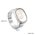 Damen Ring mit elegantem, rechteckigem Perlenanhänger Shop Nory