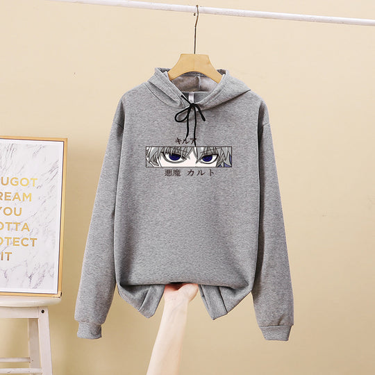 Unisex nan oversized Kapuzenpullover mit anime Augenprint und weicher Baumwollmischung Shop Nory