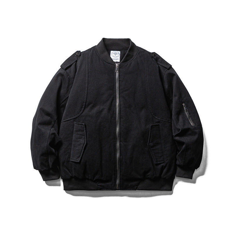 Herren Robuste Canvas-Bomberjacke mit Utility-Taschen und Rippbündchen Shop Nory
