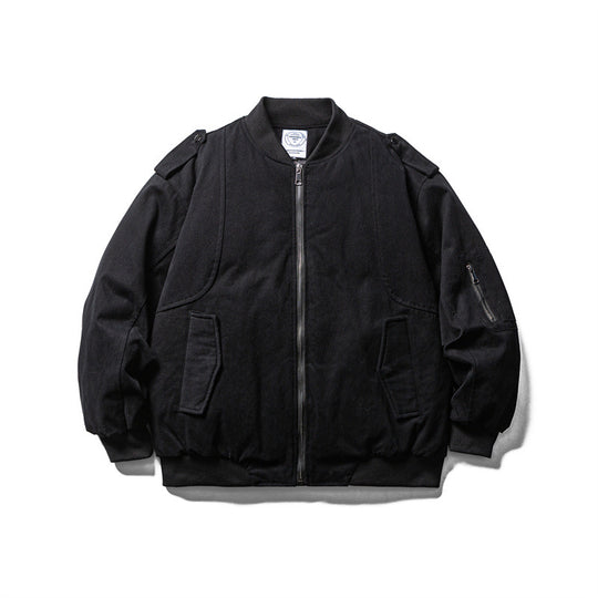Herren Robuste Canvas-Bomberjacke mit Utility-Taschen und Rippbündchen Shop Nory