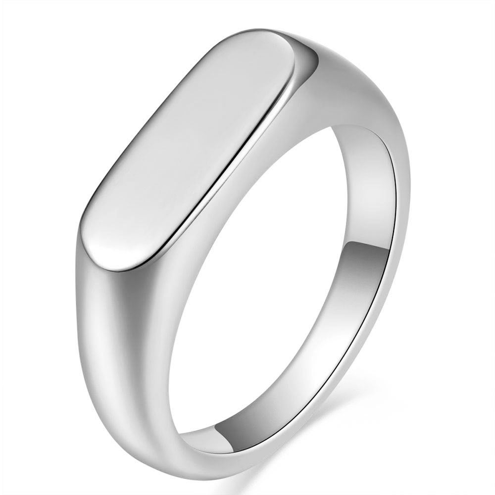 Damen Ring aus hochwertigem Edelstahl mit minimalistischer Oberfläche Shop Nory