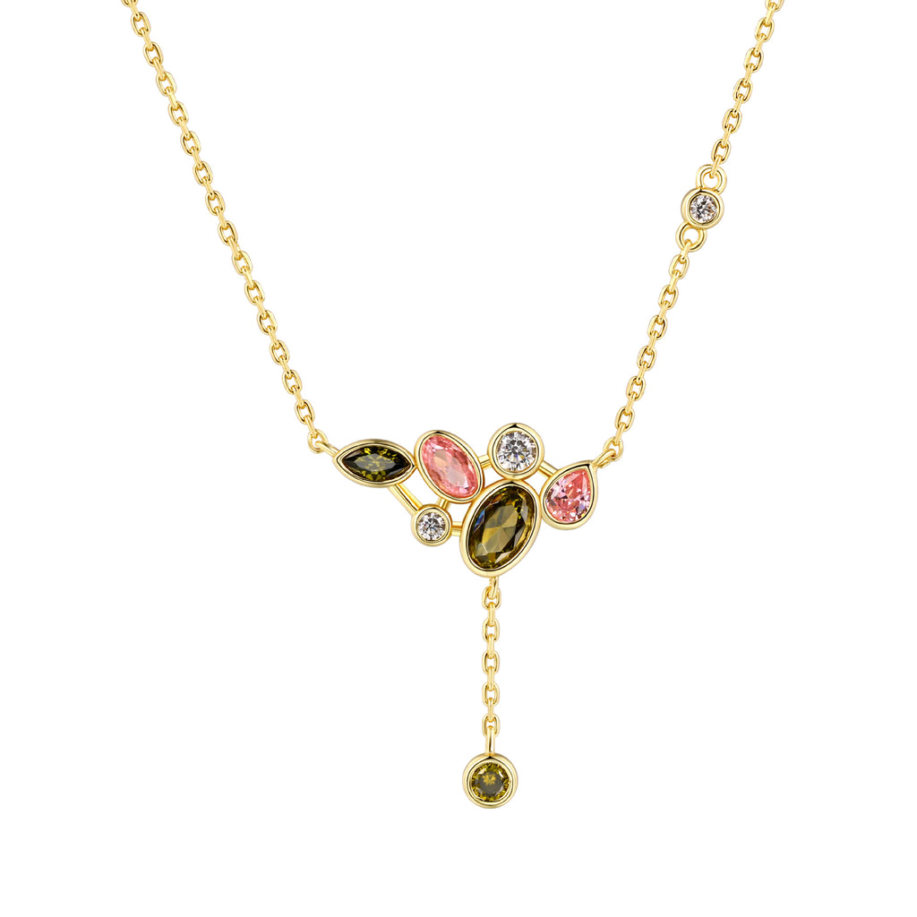 Damen Halskette mit funkelndem Kristallmotiv Shop Nory