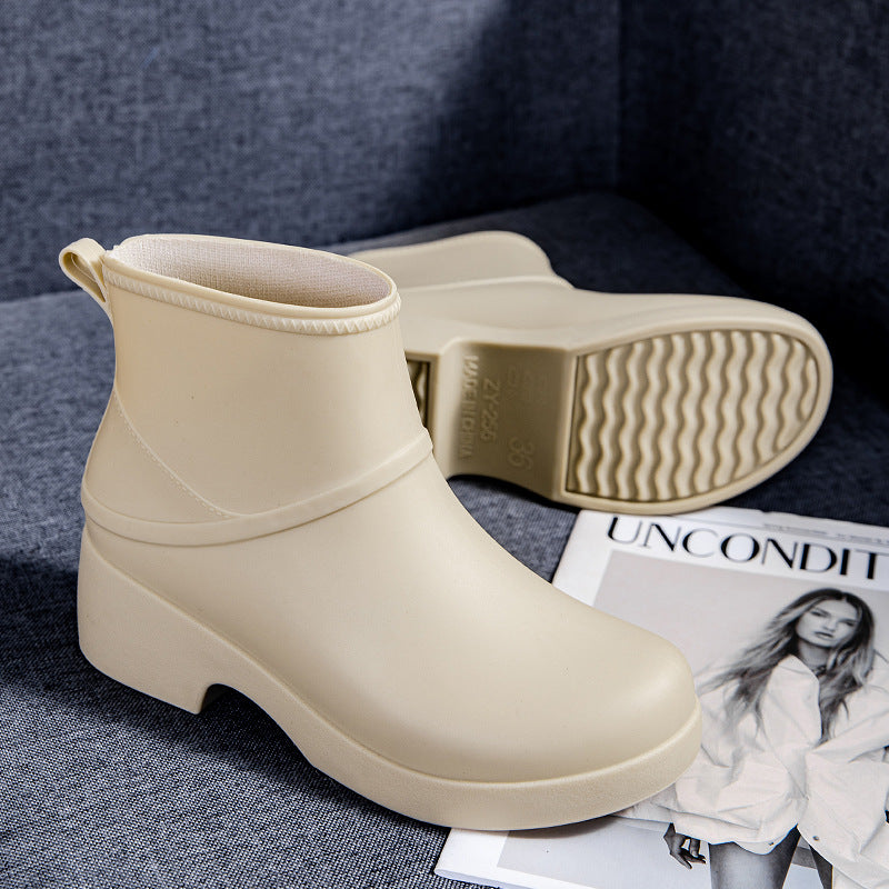Damen Gummi-AnklShop Noryoots wasserdicht mit Plateau-Profilsohle und Zuglasche Shop Nory