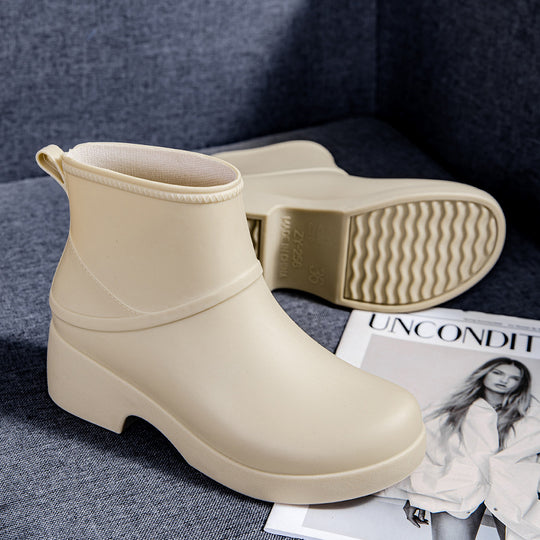 Damen Gummi-AnklShop Noryoots wasserdicht mit Plateau-Profilsohle und Zuglasche Shop Nory