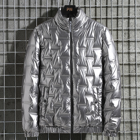 Herren Metallic-gesteppte Thermoisolierte Steppjacke mit hohem Stehkragen Shop Nory