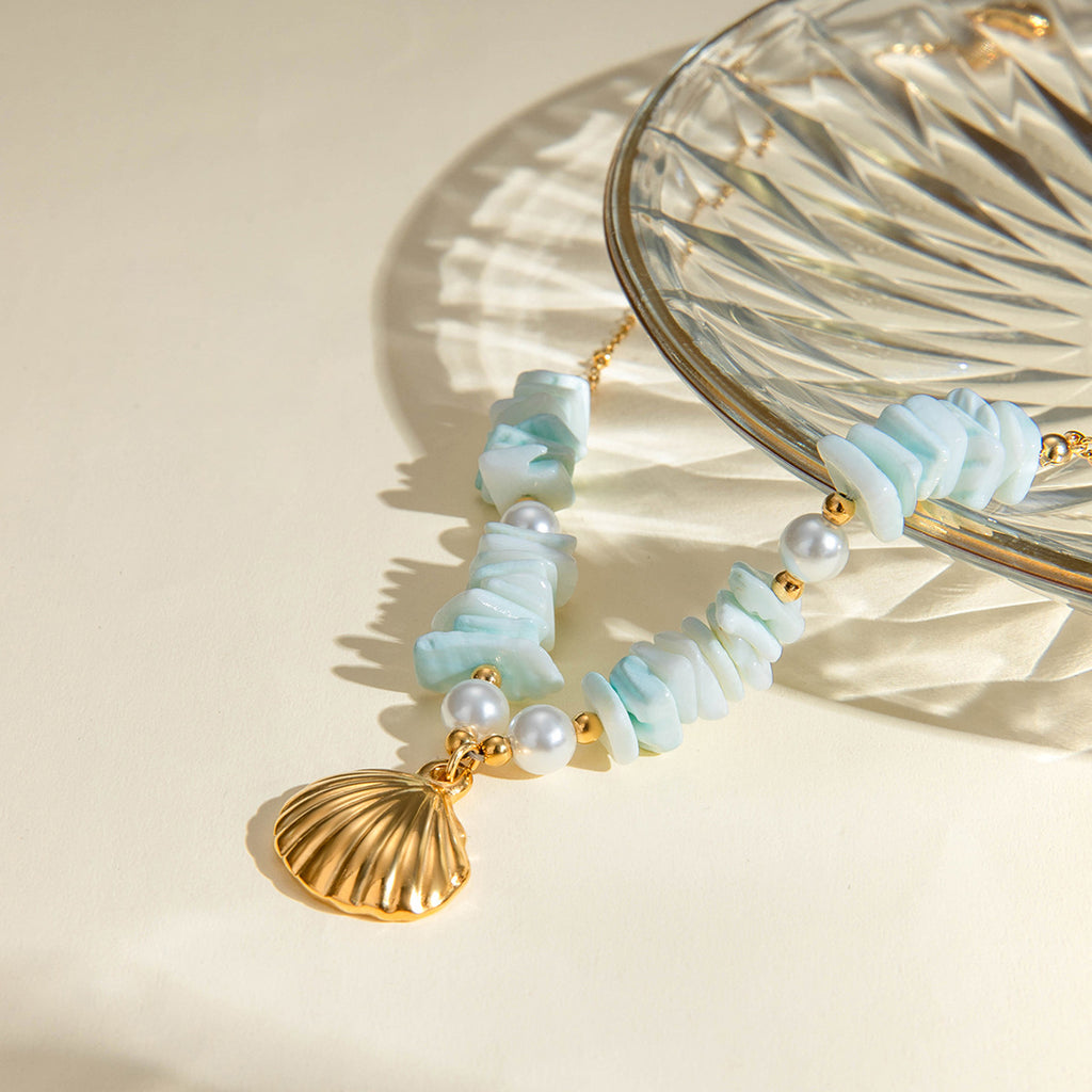 Damen Armband mit maritimen Muschelmotiven und hypoallergener Edelstahlverarbeitung Shop Nory