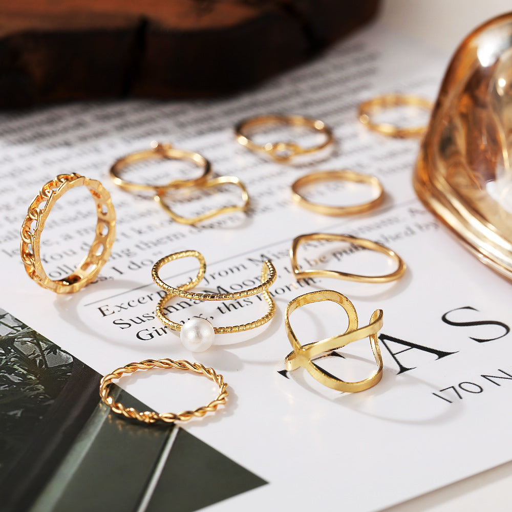 Damen Ring-Set mit vielseitigen Designs und kreativen Details Shop Nory