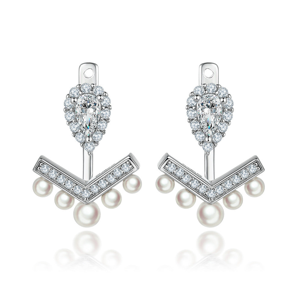 Damen Ohrstecker mit funkelnden Zirkonia und elegantem Design Shop Nory