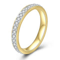Damen Ring mit funkelndem Zirkonia-Besatz und eleganter Oberfläche Shop Nory