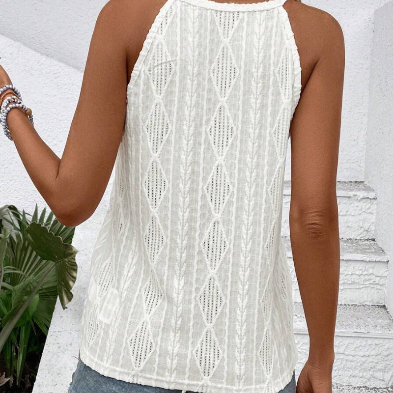 Damen Spitzenoberteil mit raffiniertem Strickmuster
