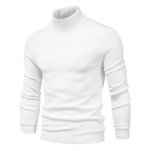Herren eleganter Rollkragenpullover aus feiner Merinowolle
