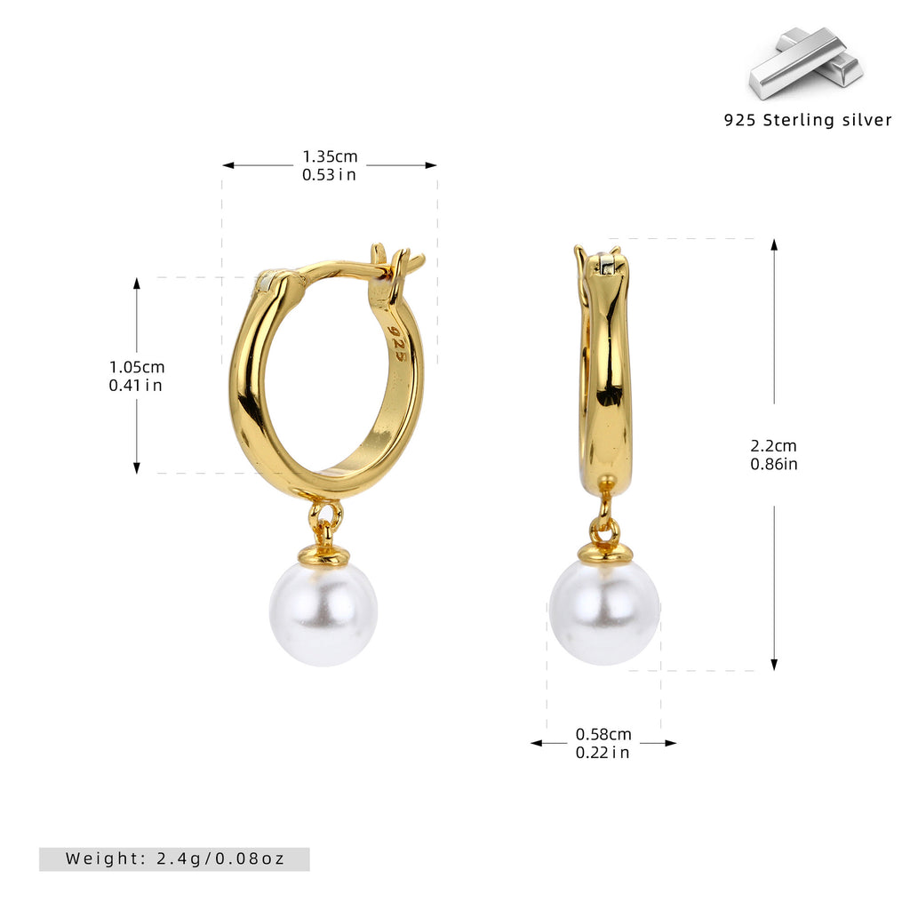 Damen Creolen mit Anhängern aus Perlen Shop Nory