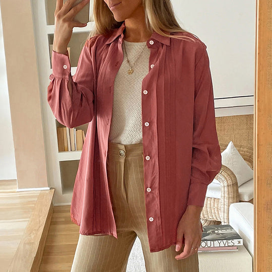 Damen Oversize-Hemd mit Biesen und Ballonärmeln Shop Nory