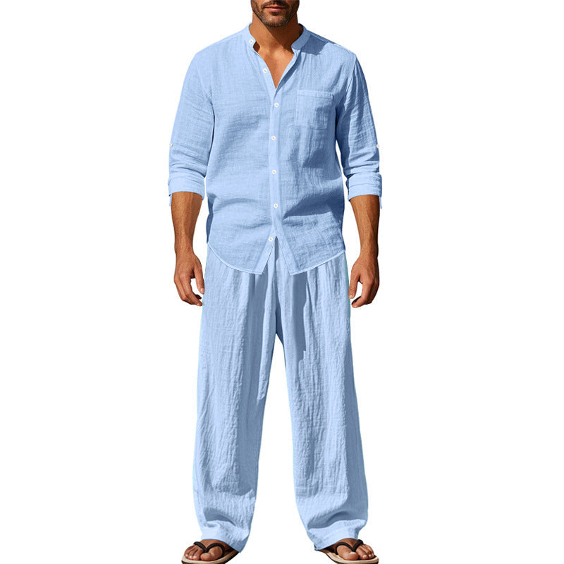 Herren luftiges Hemd- und Hosen-Set