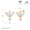 Damen Ohrhänger mit luxuriösem Zirkon-Besatz aus hochwertigem 925 Sterling Silber Shop Nory