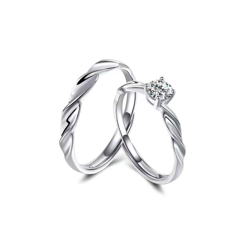 Damenring mit stilvollem Blattdesign und funkelndem Zirkonia Shop Nory