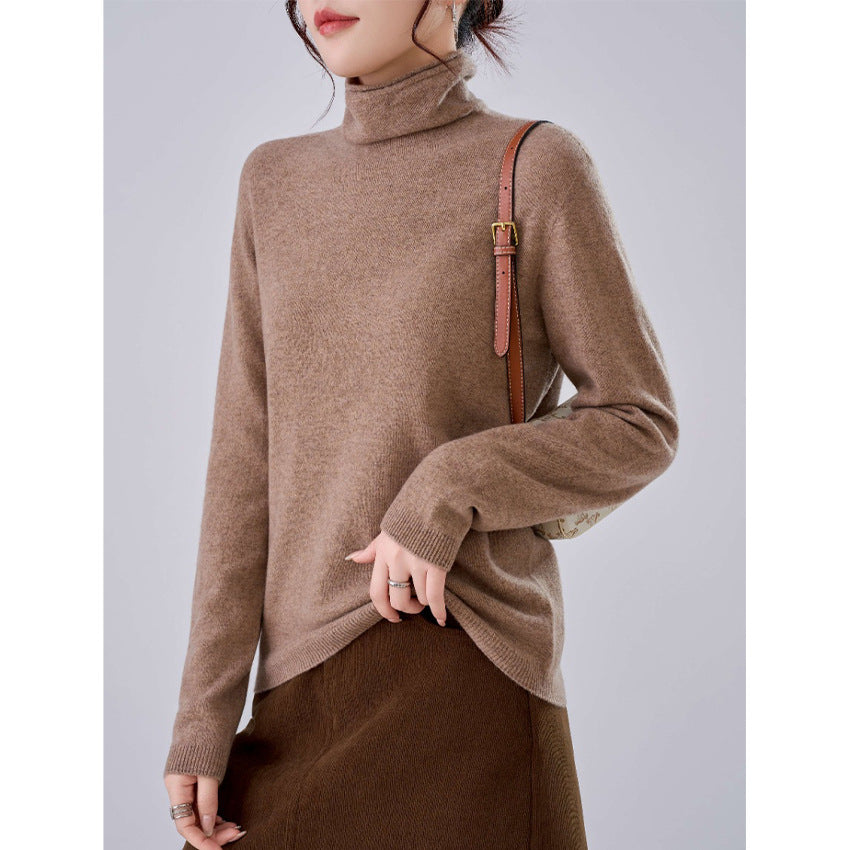 Damen Leichter Kaschmir-Mix Rollkragenpullover mit feinem Soft-Finish und schmaler Silhouette Shop Nory