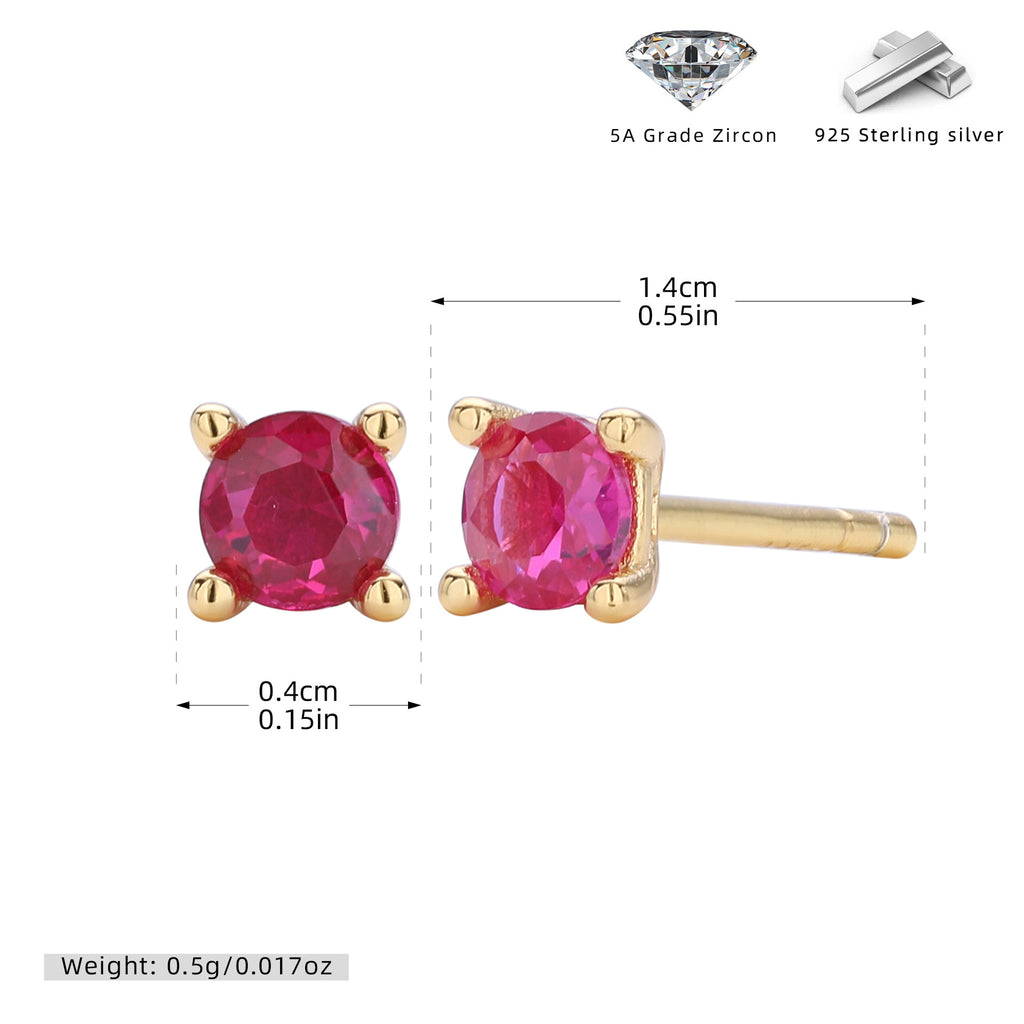 Damen Ohrstecker mit funkelndem Zirkon und hochwertiger 925er Sterlingsilberfassung Shop Nory