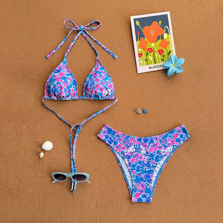 Damen Triangel-Bikini mit klassischen Punkten Shopnory