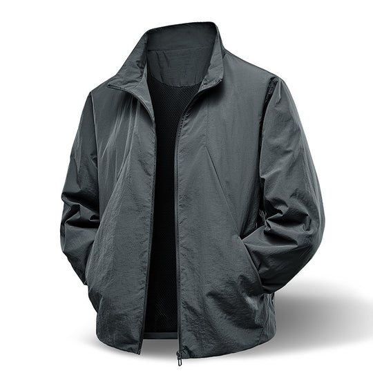 Herren Ultraleichter winddichter Übergangsblouson mit Stehkragen und verdecktem Reißverschluss Shop Nory