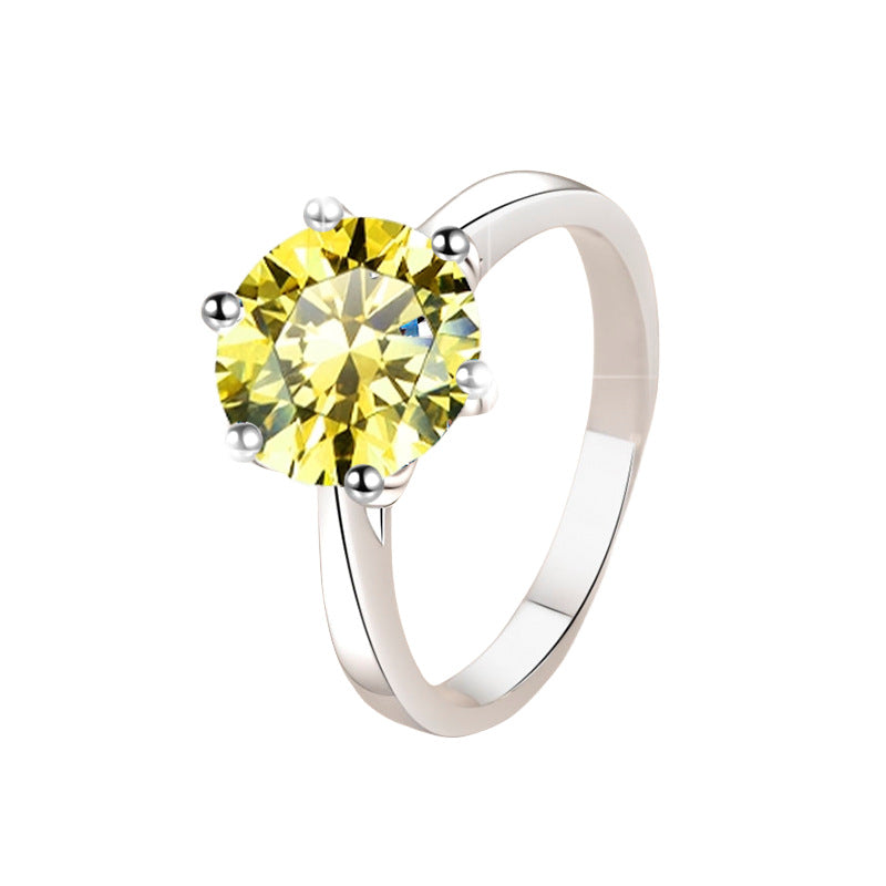 Damenring mit strahlendem gelben Zirkonia und elegantem Design Shop Nory