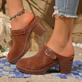Damen Clogs mit elegantem Blockabsatz