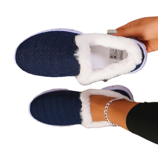 Damen Fleecegefütterte Strick-Slipper-Sneaker mit flexibler EVA-Sohle Shop Nory